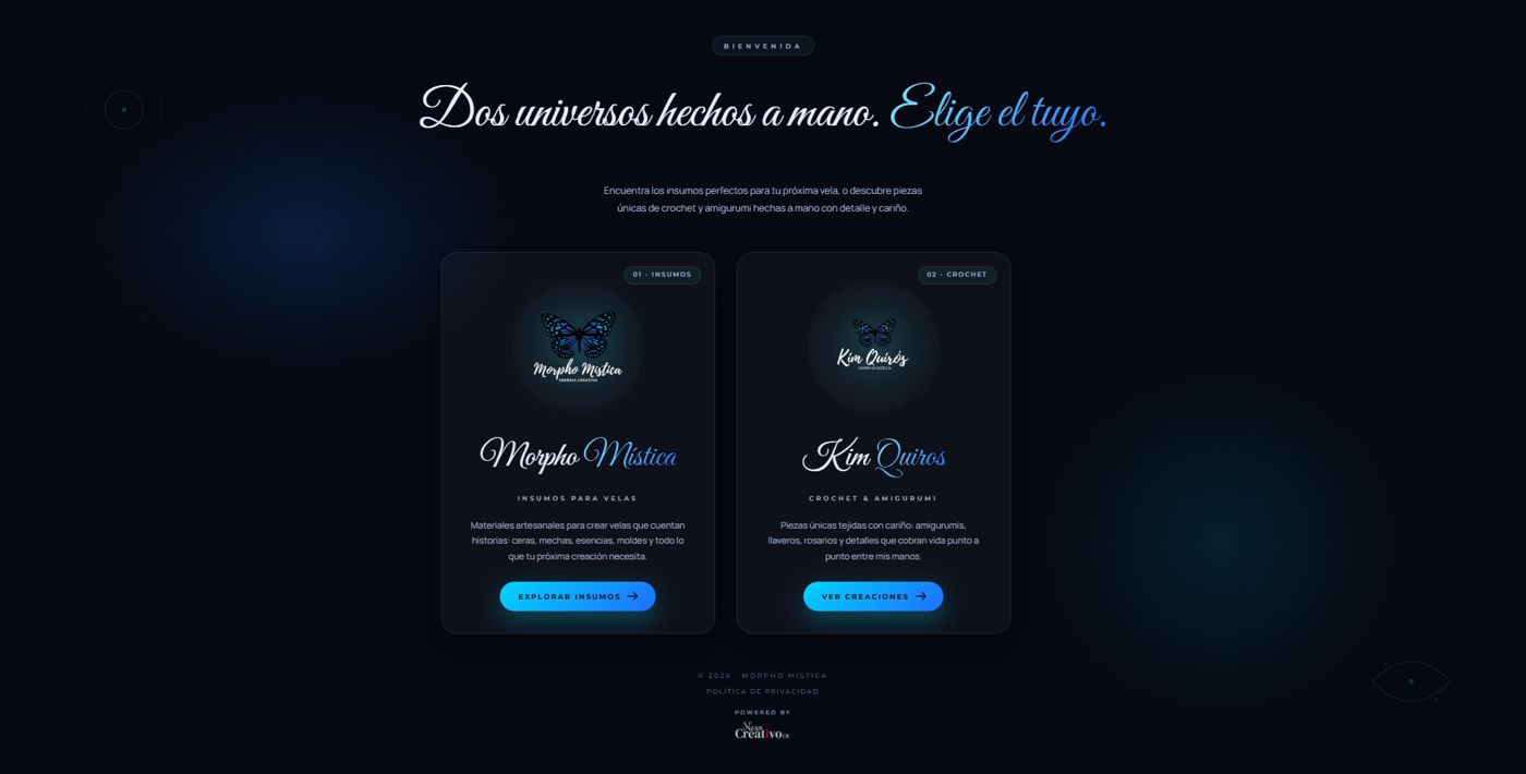 Sitio web de Morpho Mística desarrollado por Nexo Creativo CR